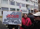 Ne islámské imigraci. Demonstrace v Ústí nad Labem